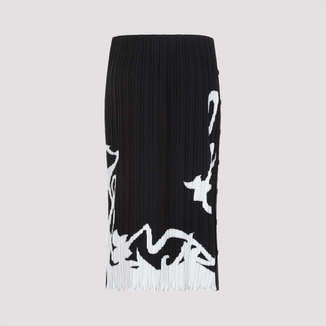 Lanvin Black Pleated Long Skirt