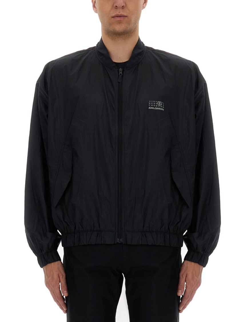Mm6 By Maison Margiela X Salomon Relaxed Fit Black Nylon Jacket