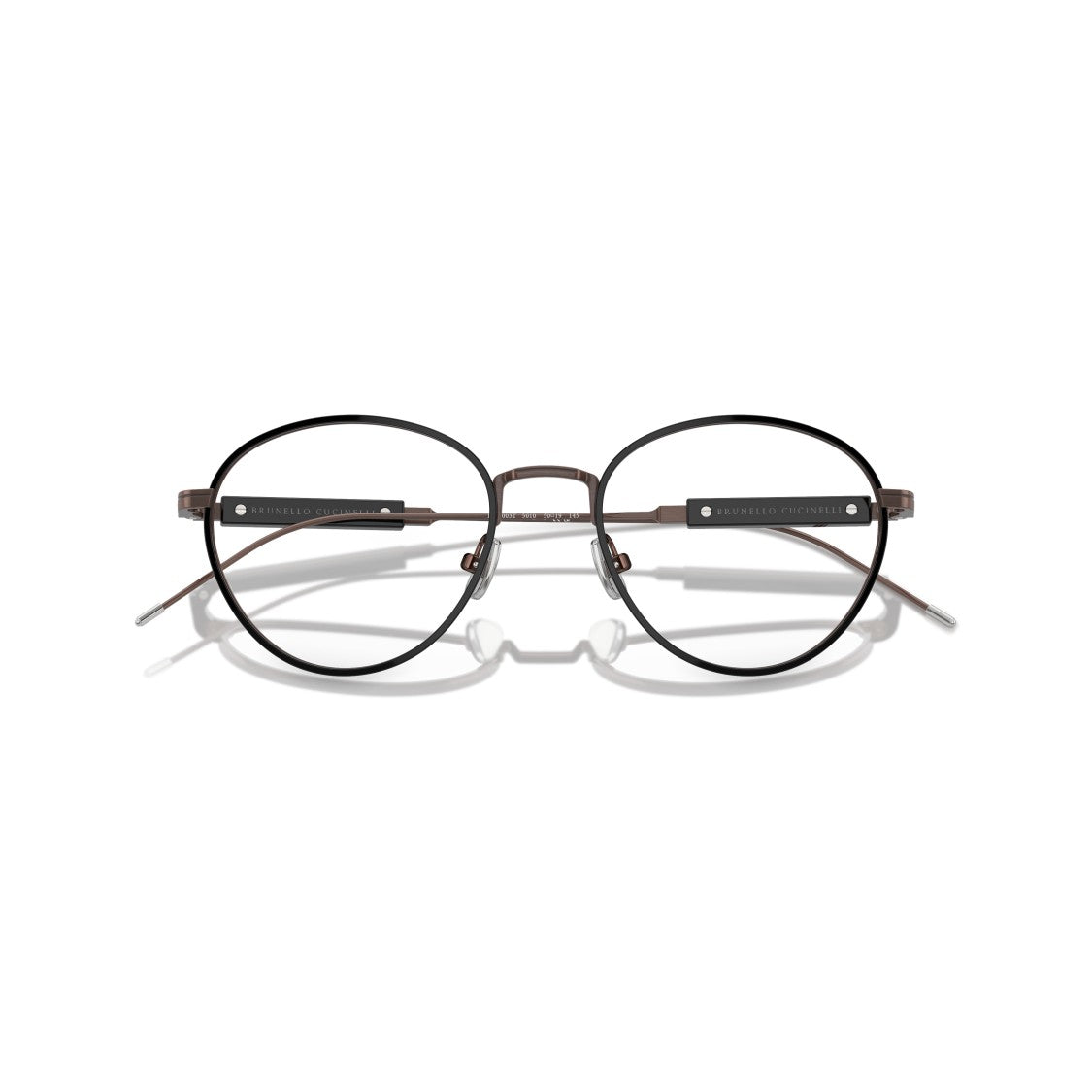 Brunello Cucinelli 0Bc1003t Rounded Titanium Sunglasses With Adjustable Nose Pads