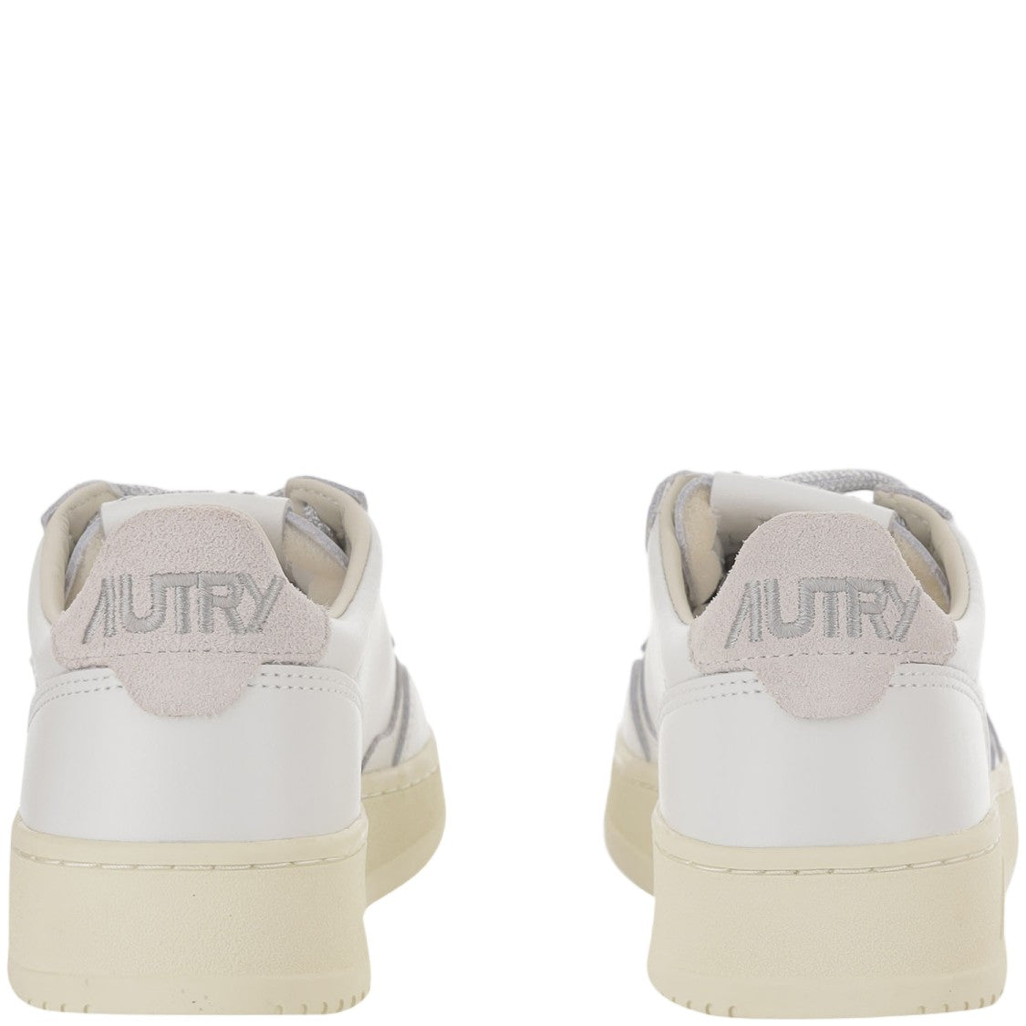 Autry Low-Top Leather Sneakers With Contrast Heel Tab