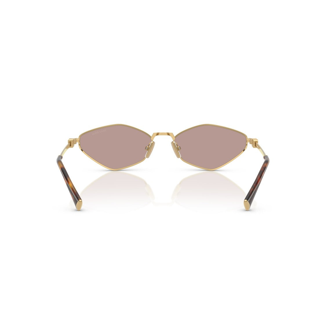 Miu Miu 0Mu 56Zs Angular Gold-Tone Metal Sunglasses