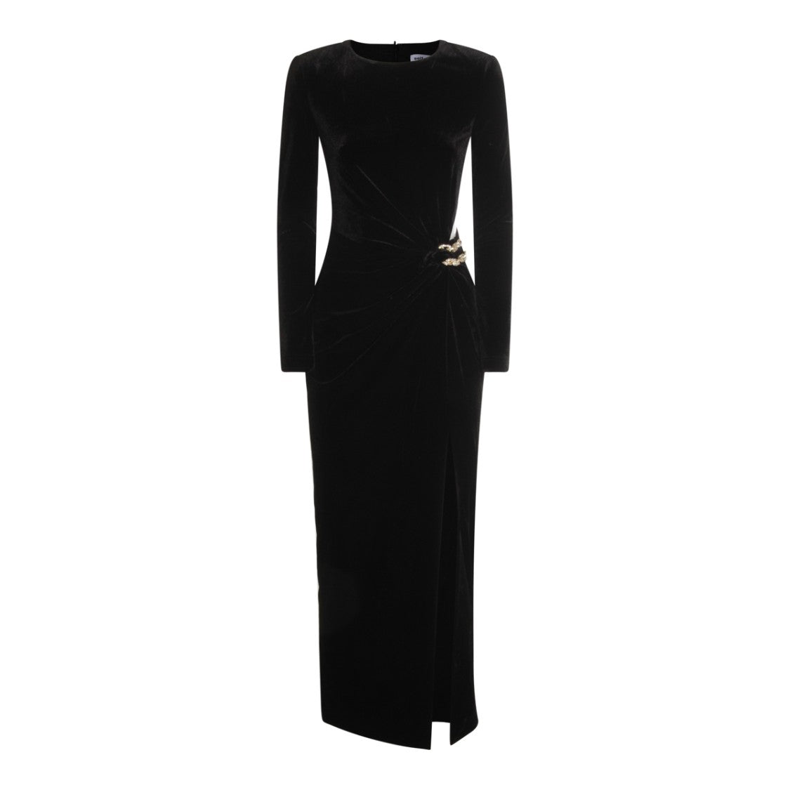 Self-Portrait Fitted Black Maxi Dress
