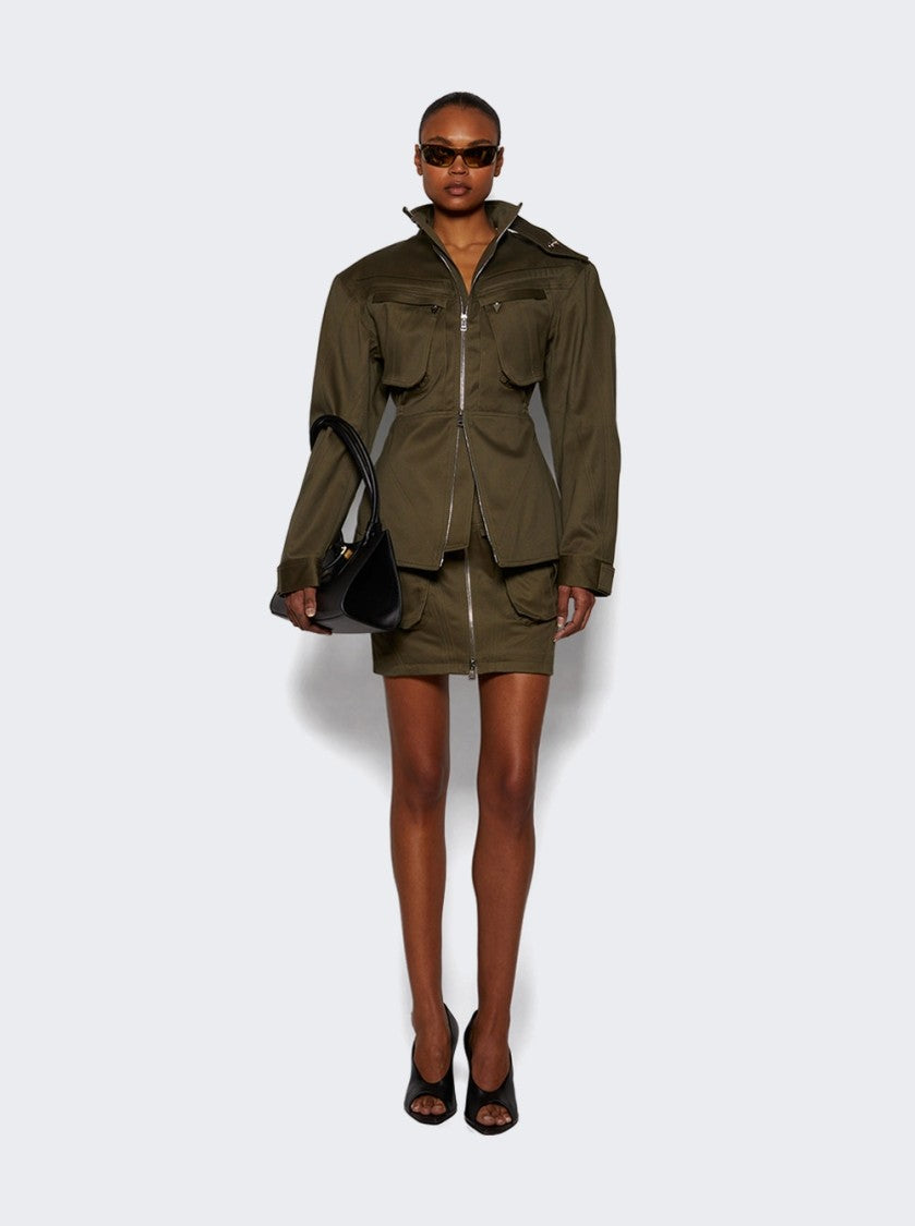 Mugler Cargo Mini Skirt - Khaki