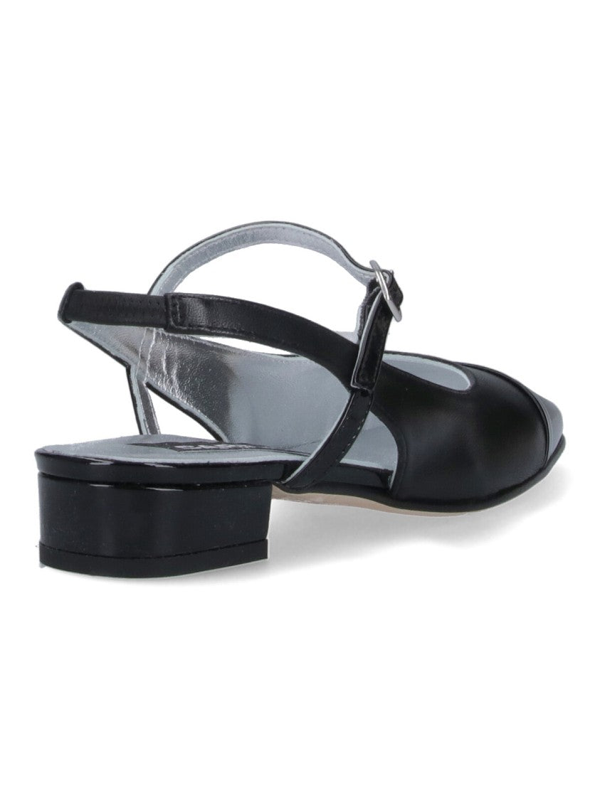 Carel "Oceano" Slingback Mules – Black