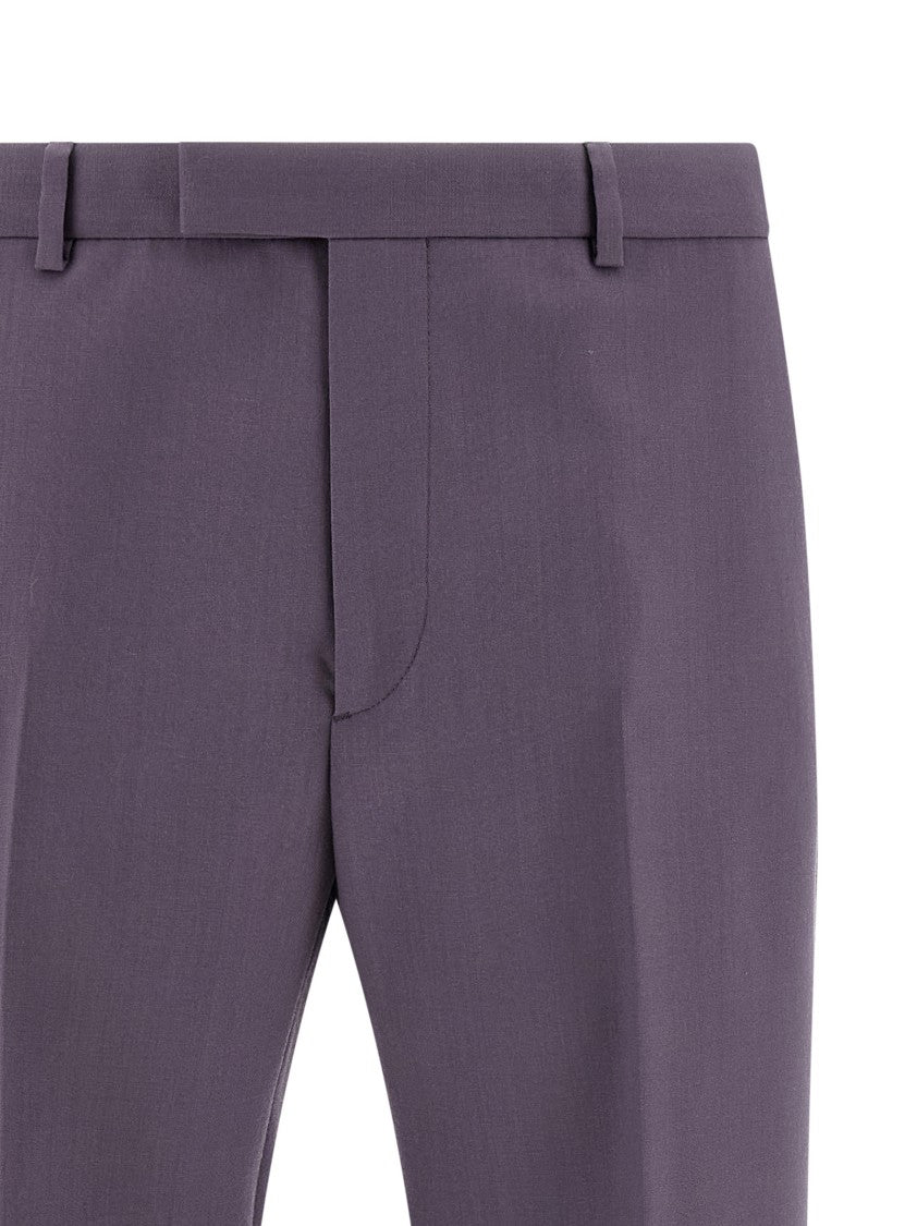 Gucci Tailored Wool Trousers With Stretched Pleat Design