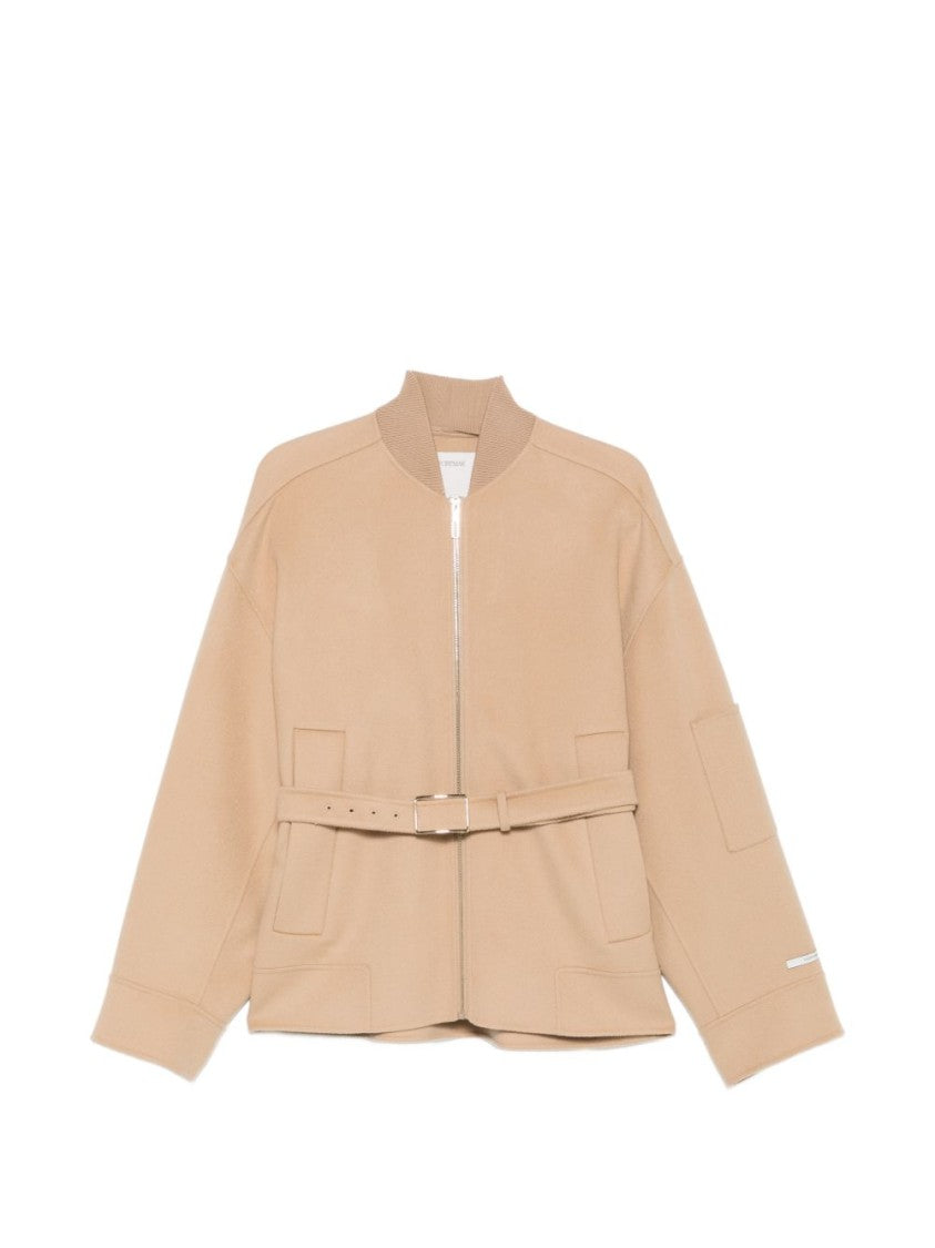 Sportmax Black Boxy Zip-Up Patch Pockets Jacket