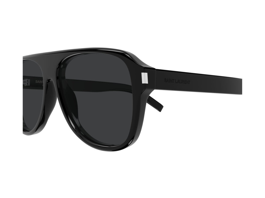 Saint Laurent Sl 970 Glossy Black Acetate Oversized Aviator Sunglasses
