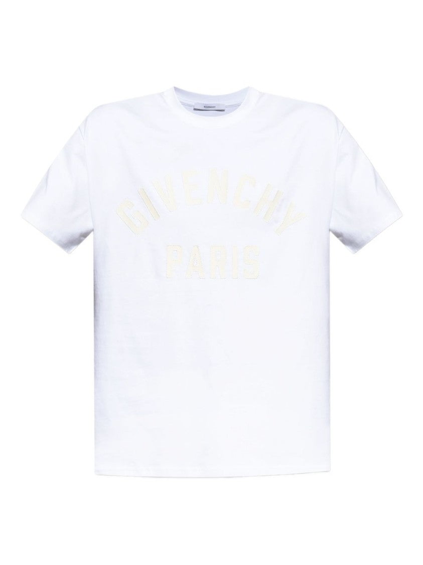 Givenchy Relaxed Fit White T-Shirt With Embroidered Logo