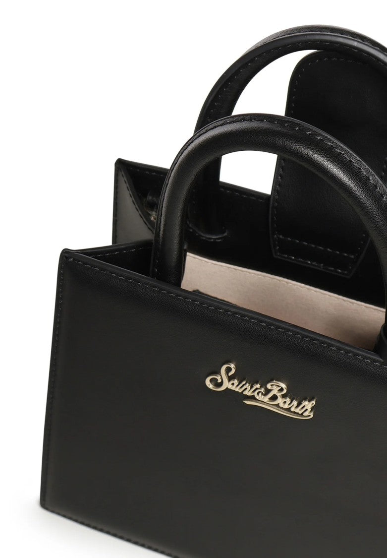 Mc2 Saint Barth Rectangular Black Handbag With Structured Silhouette