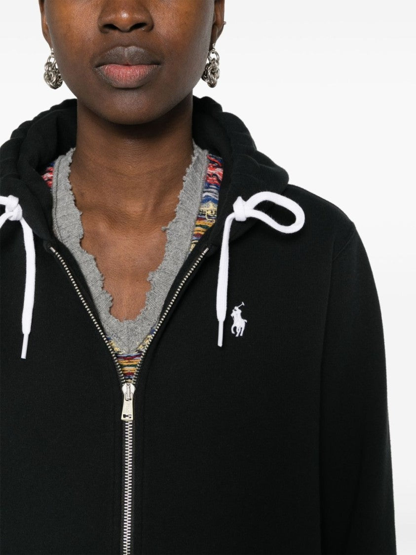 Polo Ralph Lauren Front-Zippered Hooded Sweatshirt With Embroidered Logo