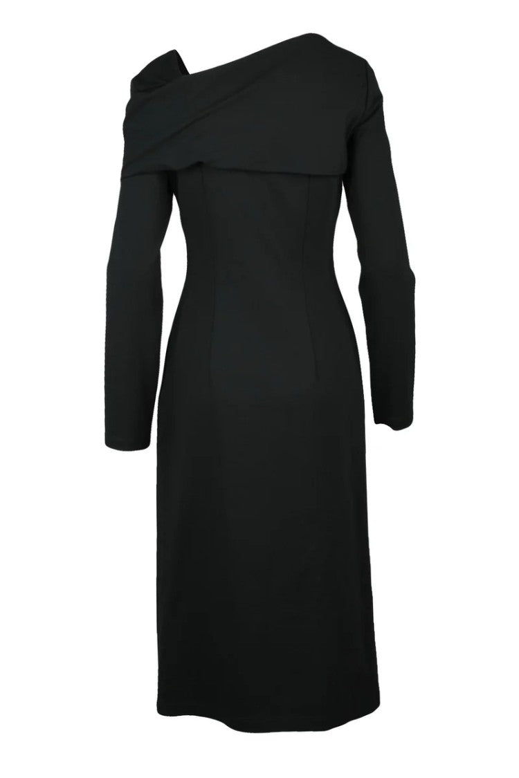 Alberta Ferretti Shaped Jersey Dress - Black