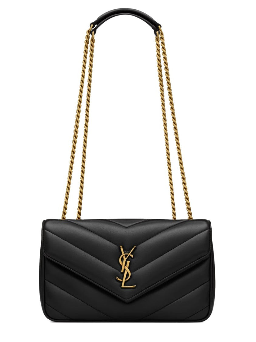 Saint Laurent Small Quilted Shoulder Bag With Signature Chain