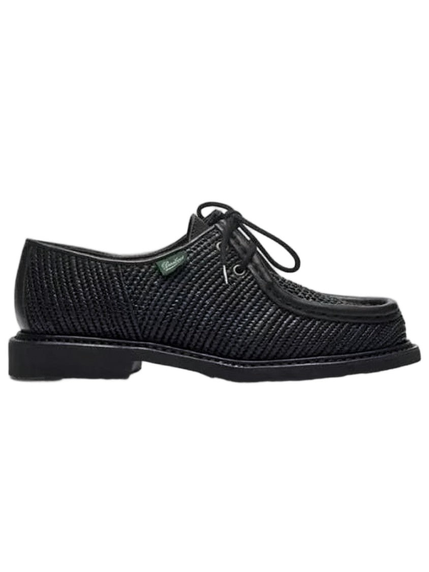 Paraboot Woven Texture Dress Shoes With Classic Lace-Up Design
