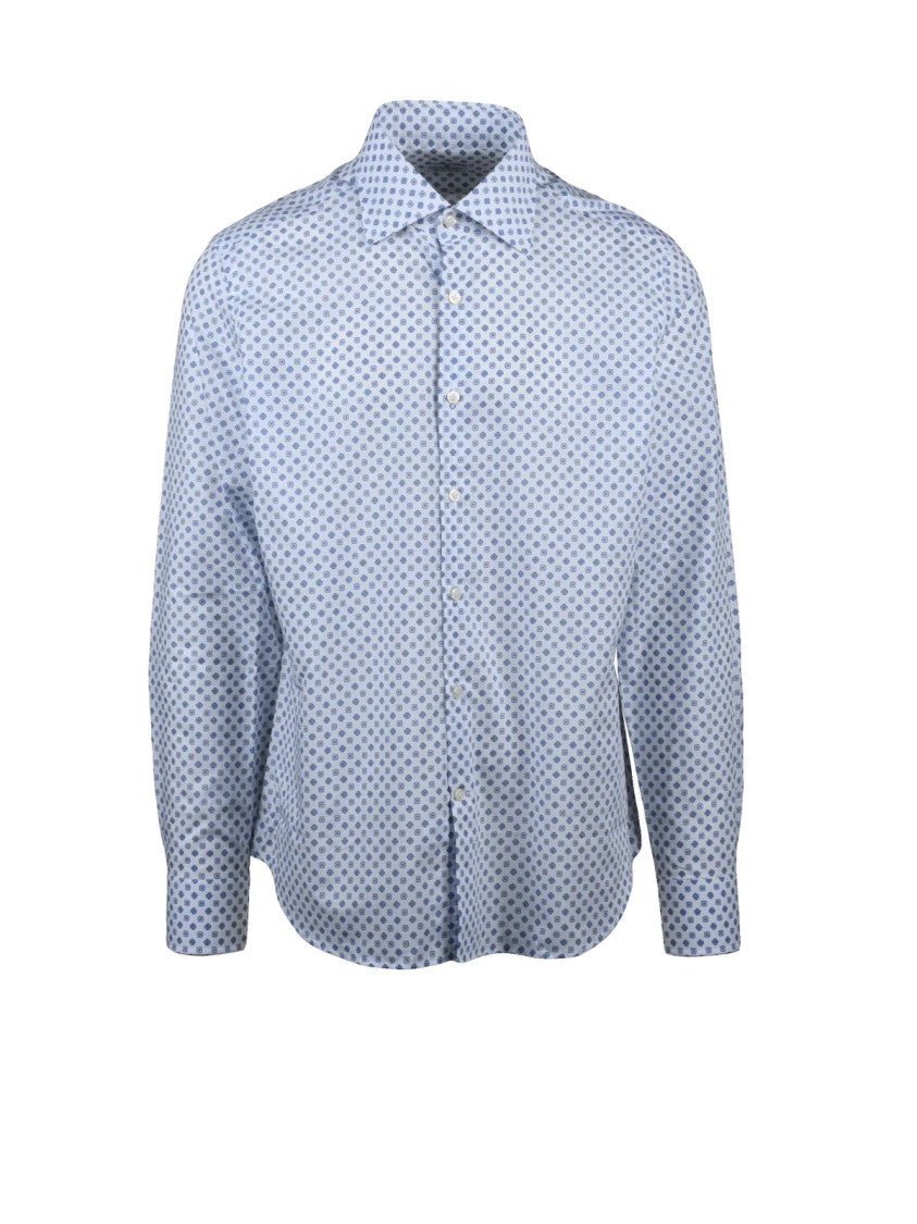 Sonrisa Fior Di Cotone Fior Di Cotone Shirt With Geometric Pattern And Classic Collar