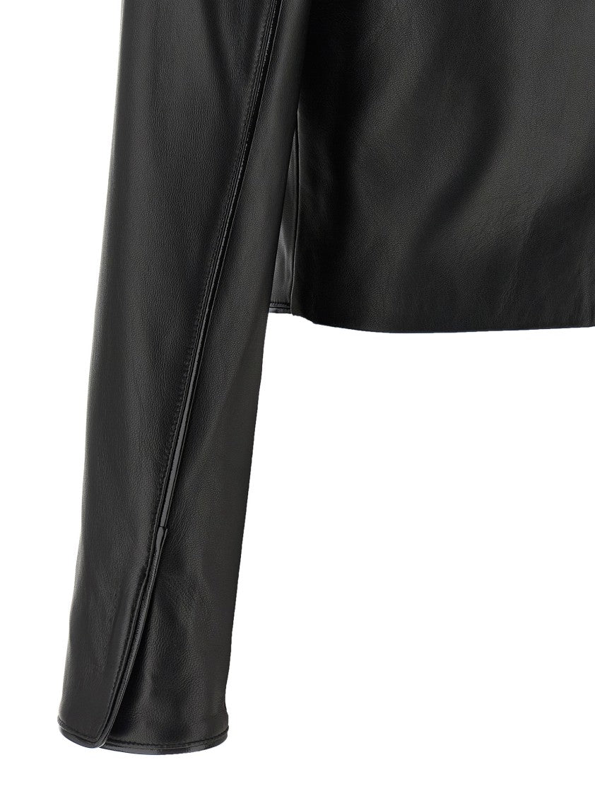 Elisabetta Franchi Cropped Leather Jacket