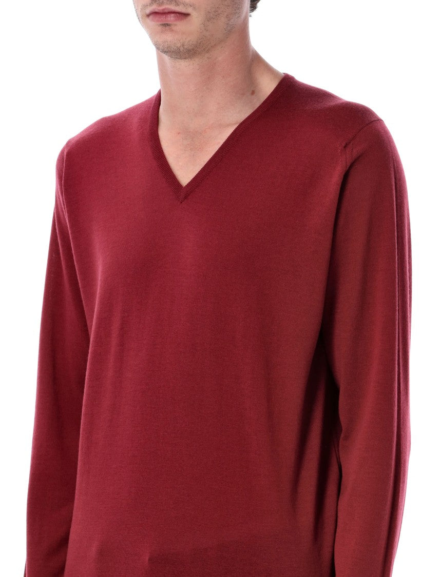 John Smedley Blenheim Extra Fine Merino Wool V-Neck Jumper
