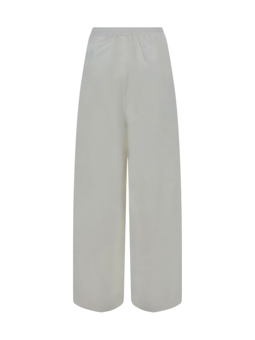 Balenciaga Wide-Leg Casual Pants With Elastic Waistband