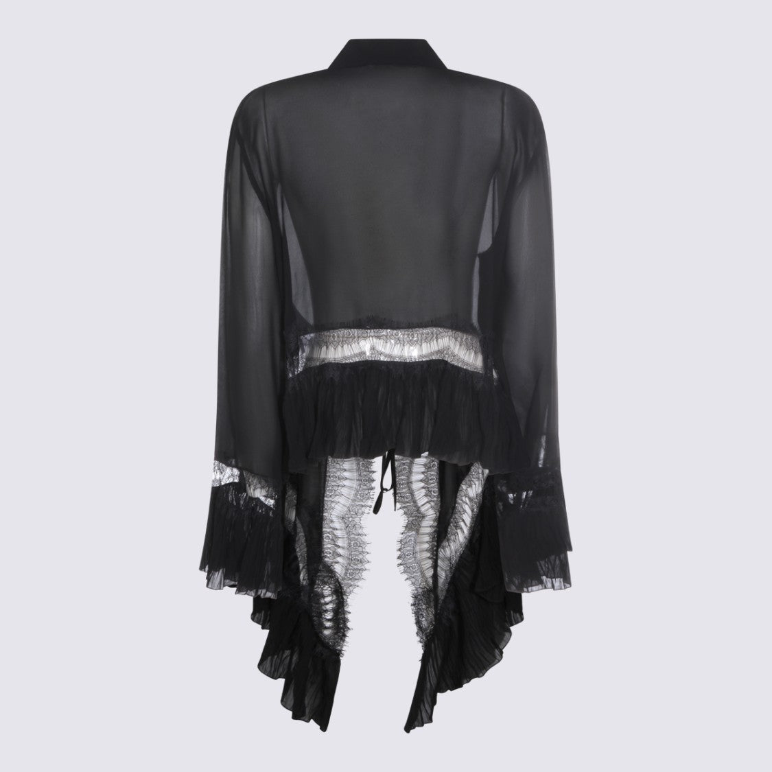 Blumarine Black Viscose Lace Shirt