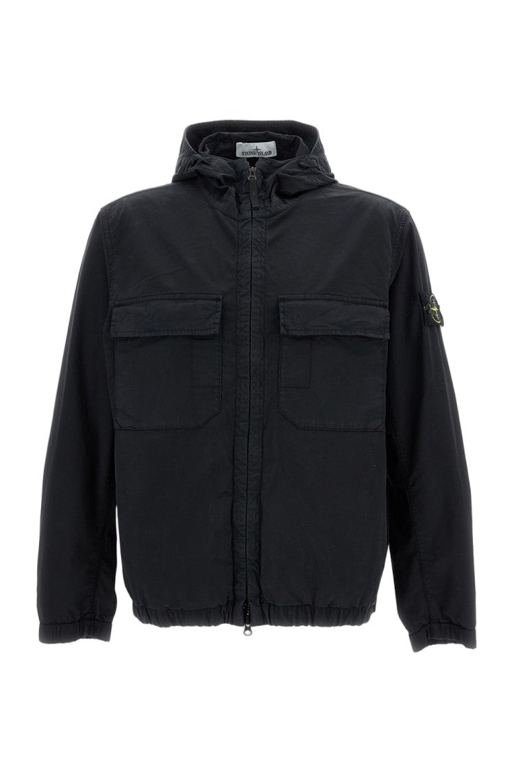 Stone Island Full-Zip Hooded Jacket With Double-Slider Zipper