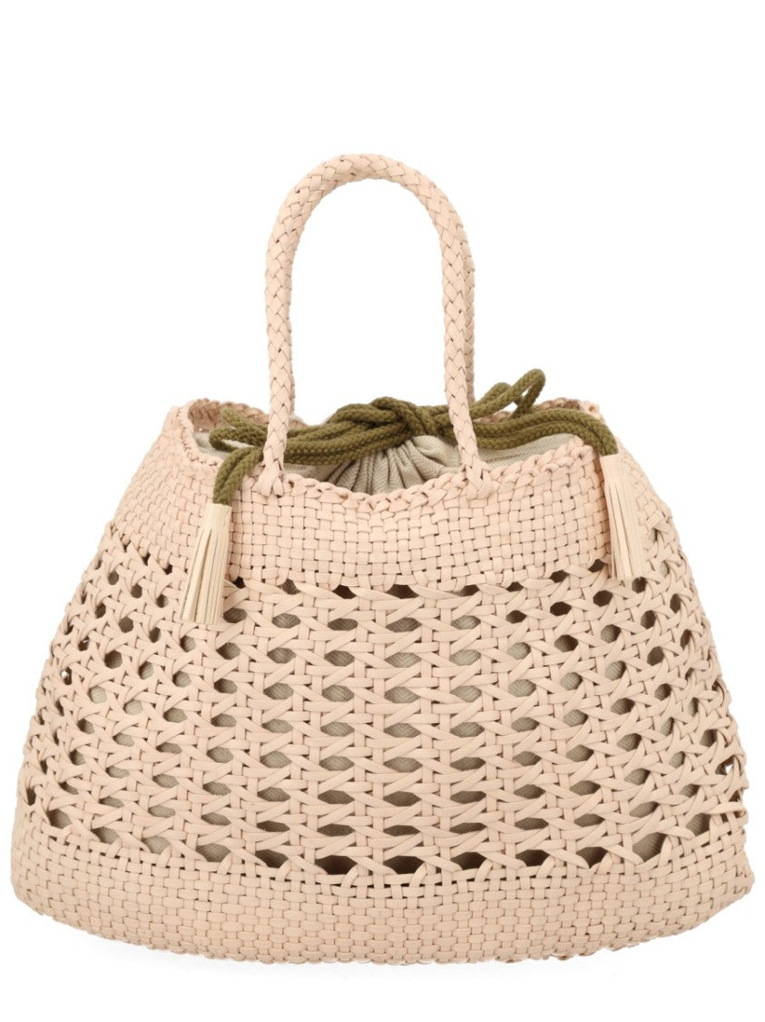 Dragon Diffusion Neutrals Santa Cano Open Lattice Bucket Bag