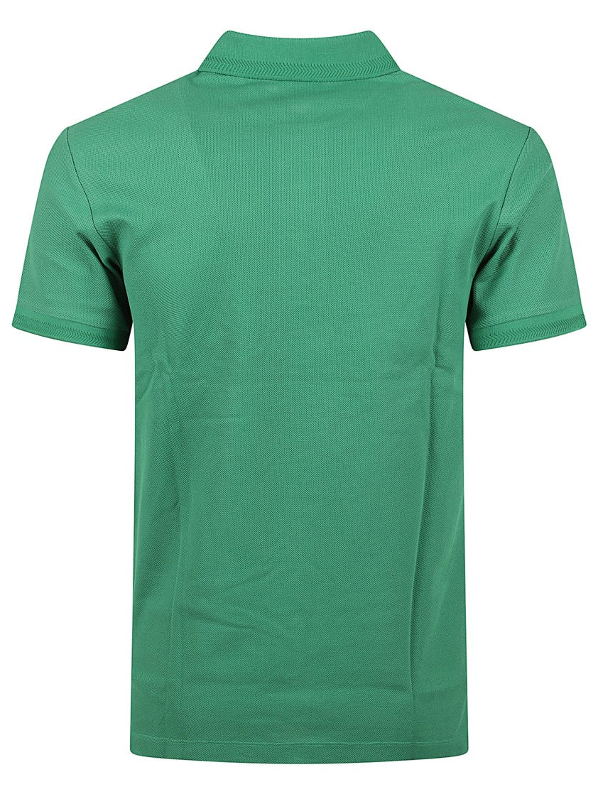 Burberry Textured Finish Green Polo Shirt