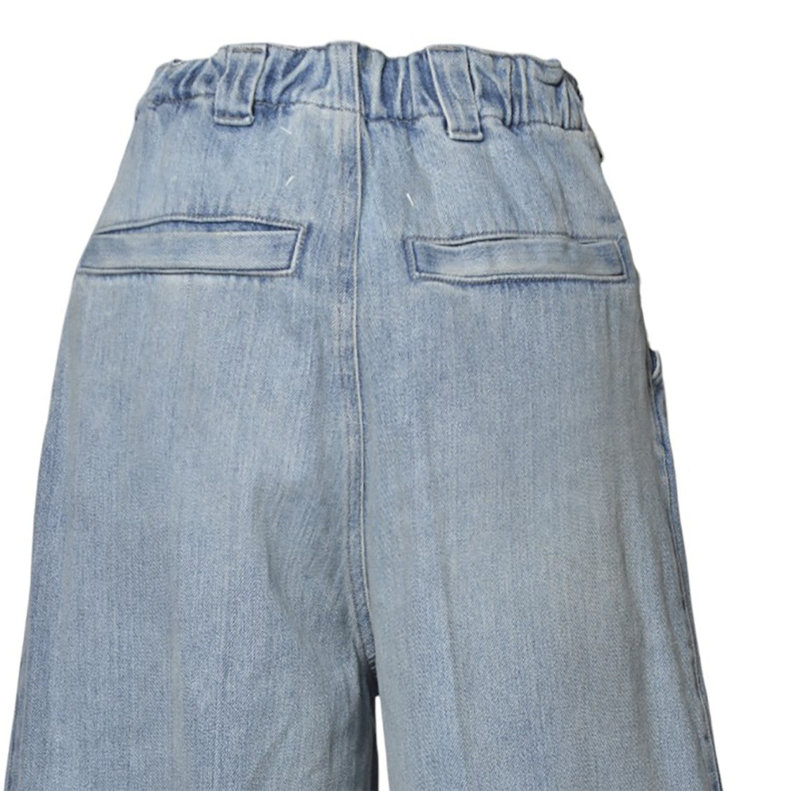 Maison Margiela Jeans With Pleats In Vintage Blue Denim