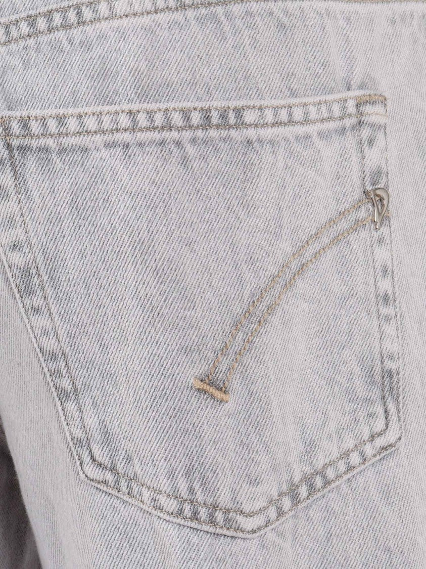 Dondup High Waisted Wide Leg Jeans