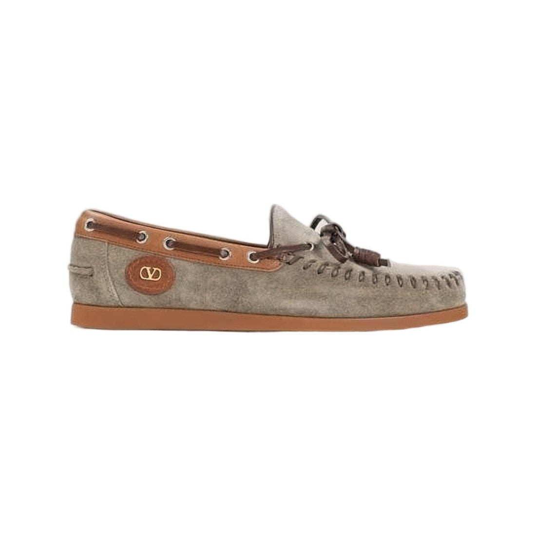Valentino Garavani Suede Upper Loafers With Whipstitching