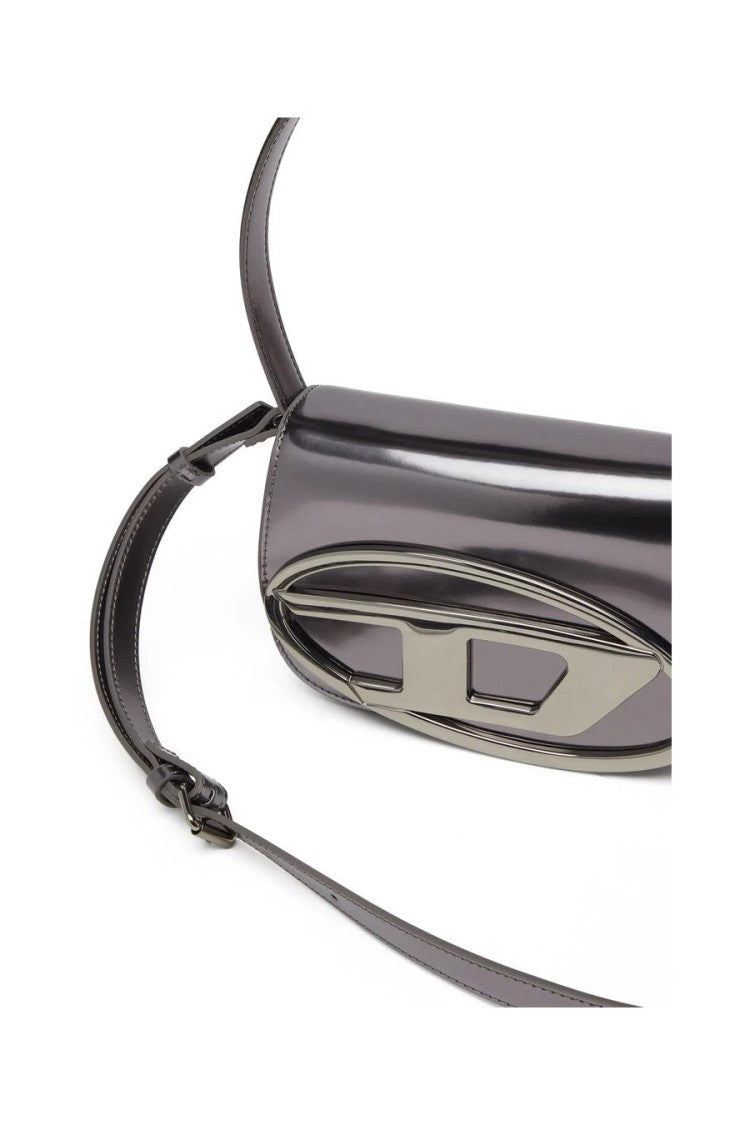 Diesel Grey Leather Shoulder Bag