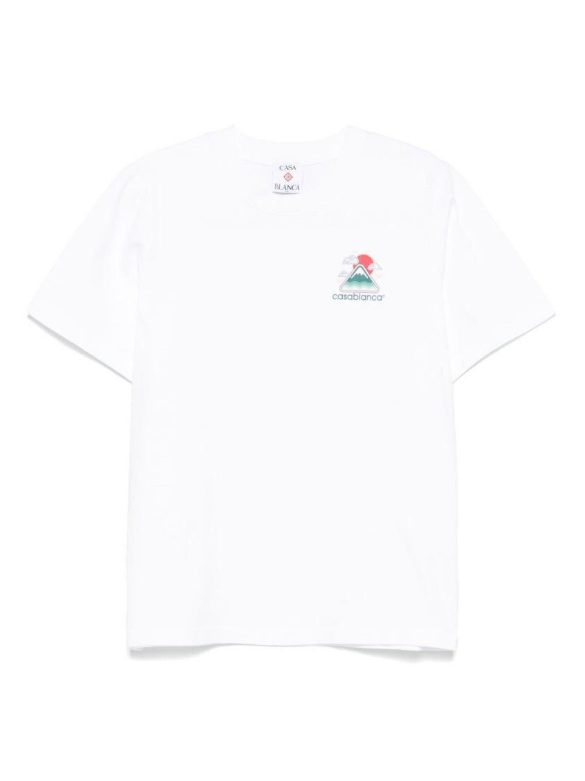 Casablanca Graphic Print Cotton T-Shirt With Classic Crew Neck