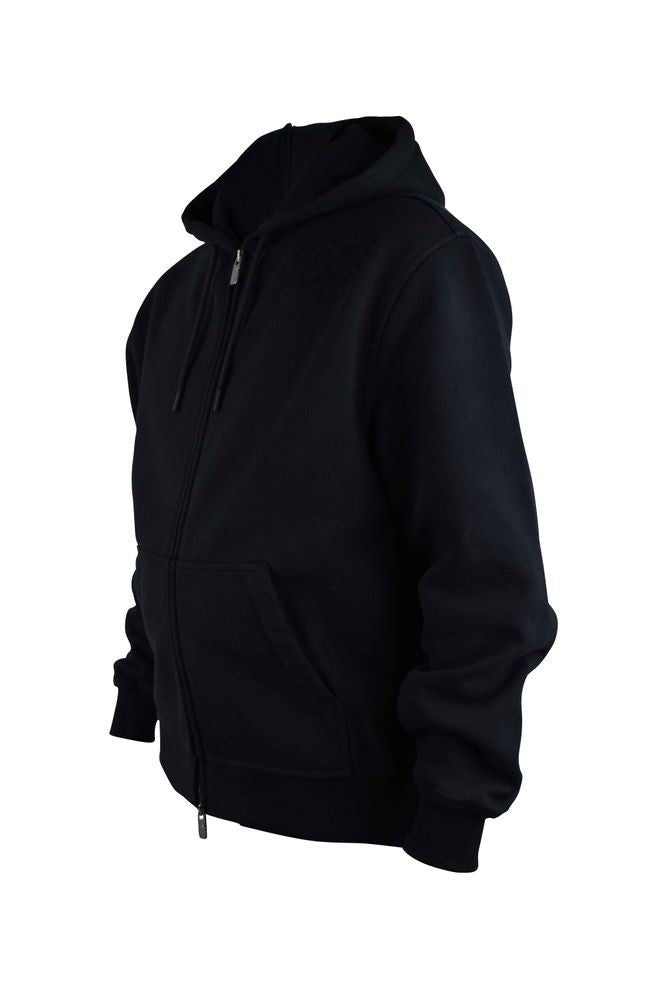 Burberry Hooded Black Cotton Vest With Embroidered Logo