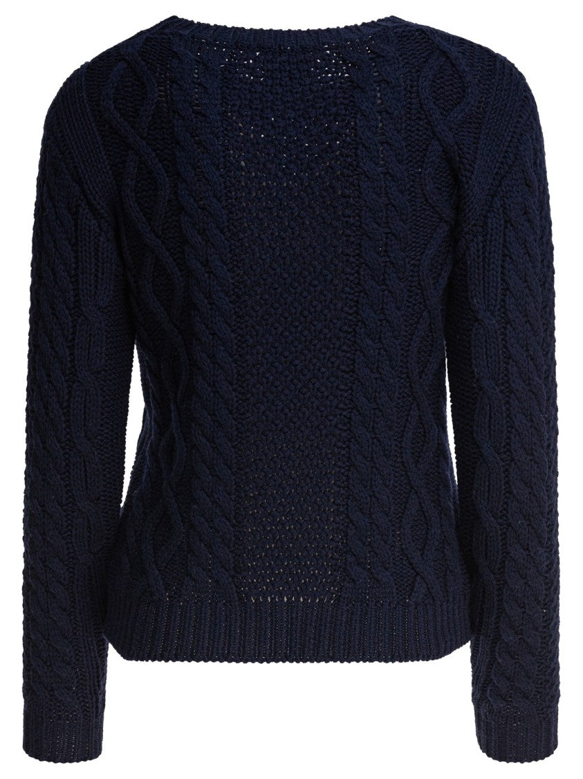 Rakki' Cable Knit Sweater In Merino Wool