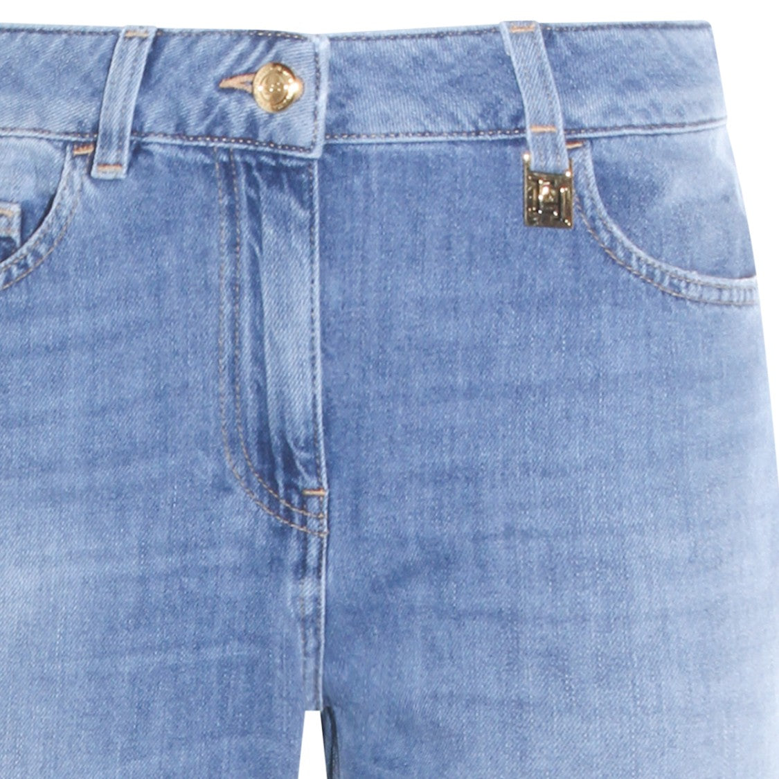 Elisabetta Franchi Straight-Cut Denim Jeans