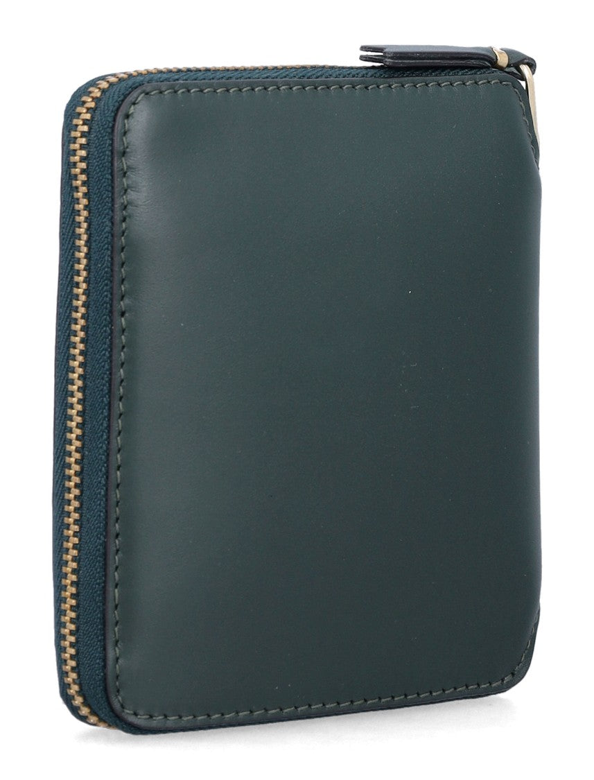 Comme Des Garçons Smooth Leather Zip-Around Vertical Wallet