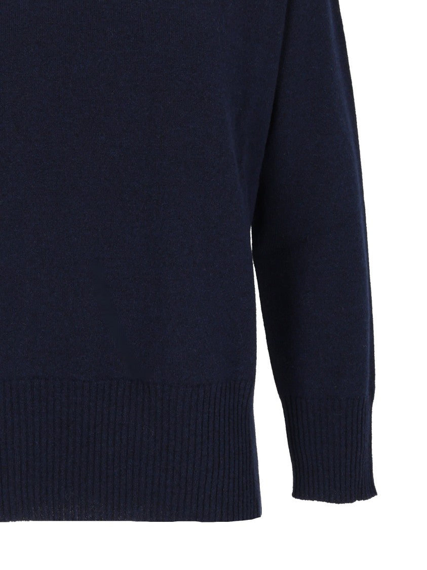 Kangra Cashmere Raglan Turtleneck Sweater With Side Slits