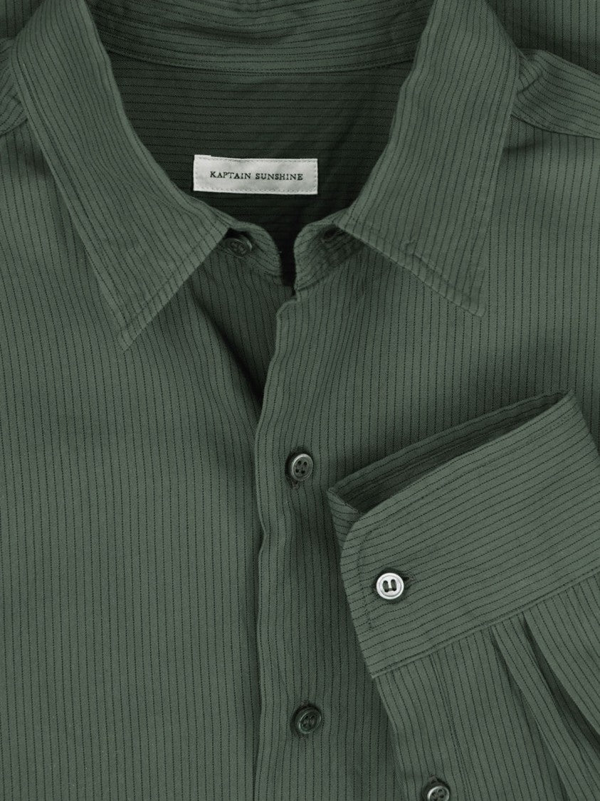 Kaptain Sunshine Multicolor Subtle Striped Cotton-Silk Shirt