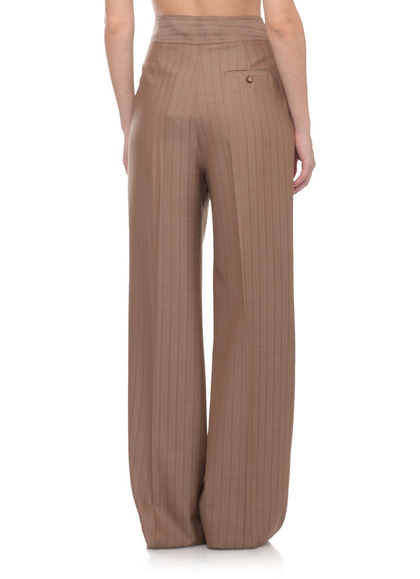 Etro Palazzo Pants With Subtle Striped Pattern