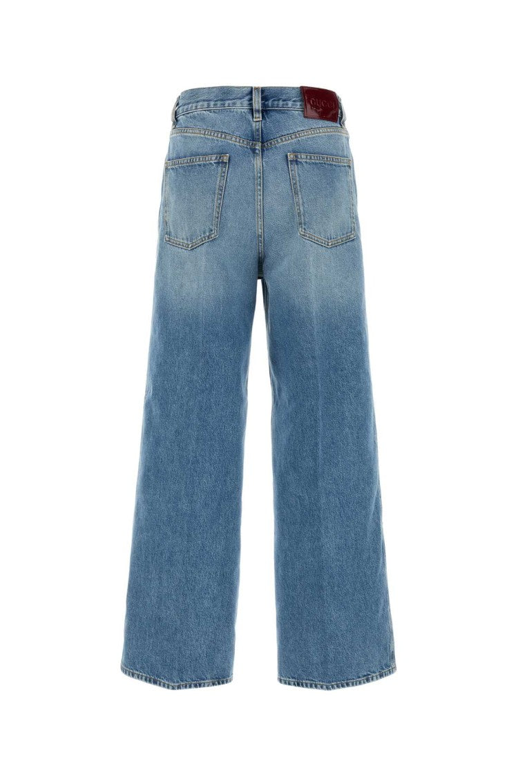 Gucci Denim Wide-Leg Jeans