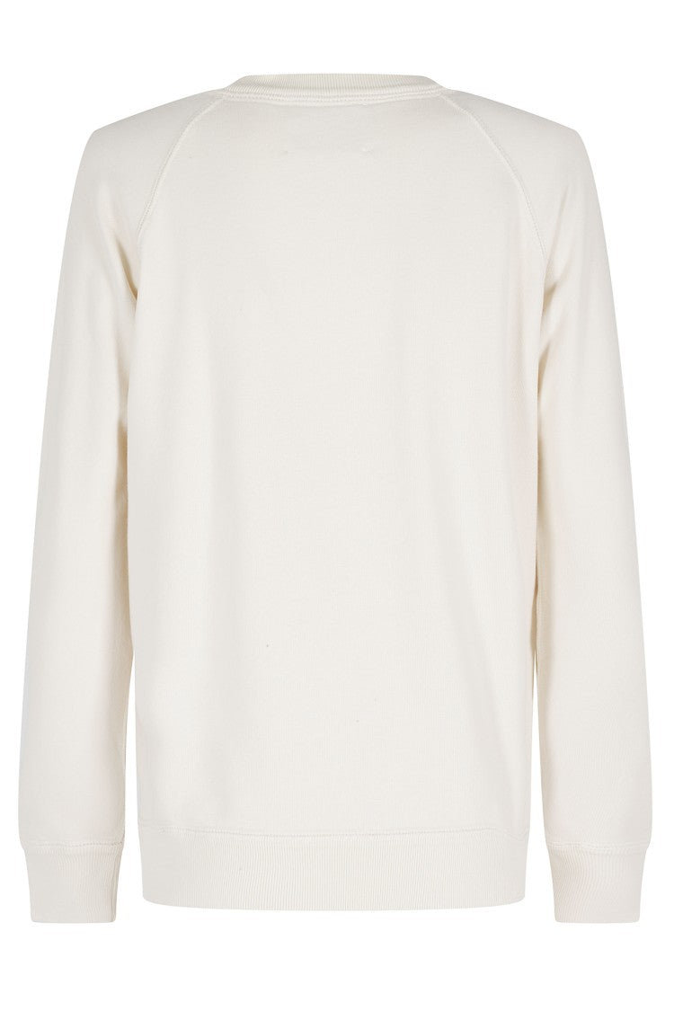 Isabel Marant Étoile Ecru Millyny Gz Front Logo Ribbed Cotton-Blend Sweatshirt
