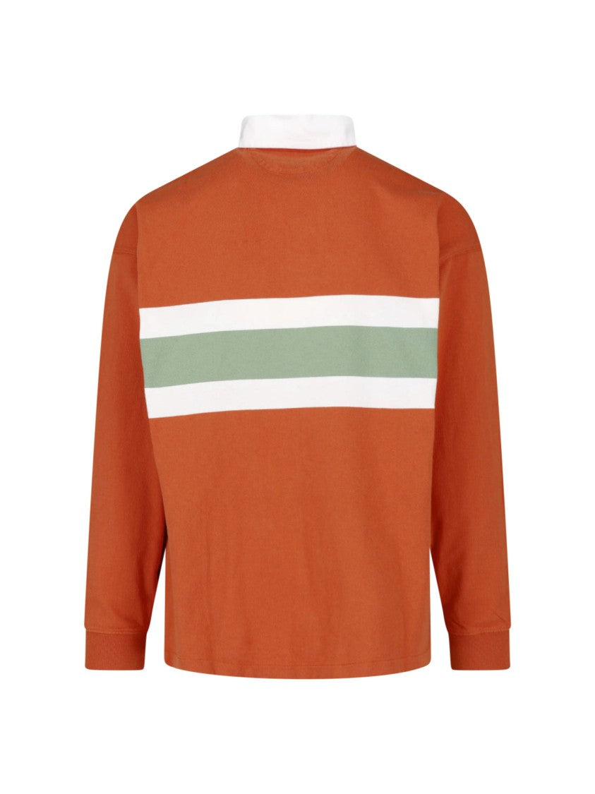 Polo Ralph Lauren Orange Striped Cotton Polo Shirt