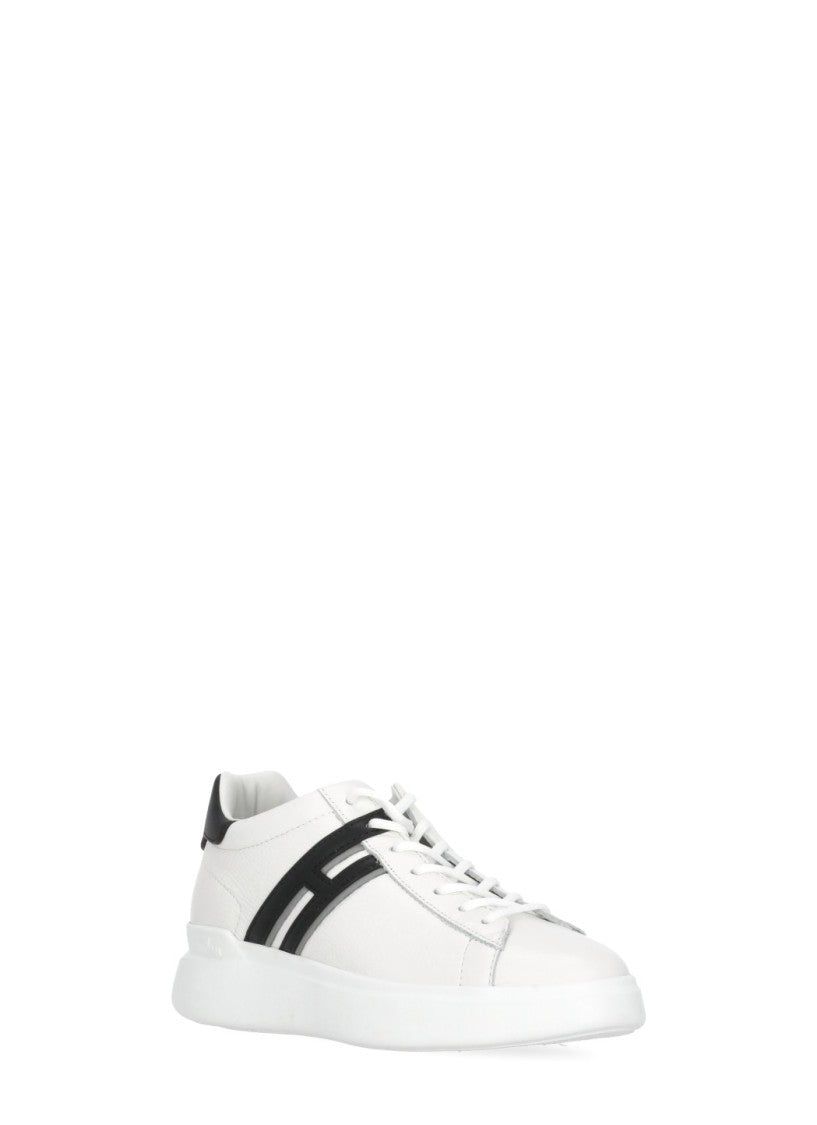 Hogan White H580 Leather Sneakers