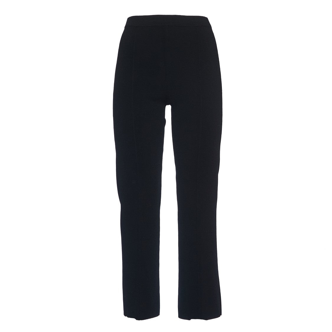 Theory Black Flare Trousers With Elastic Waistband