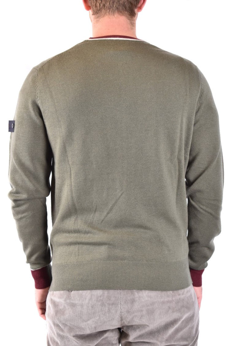 Peuterey Multicolor Crew Neck Knitwear With Ribbed Cuffs