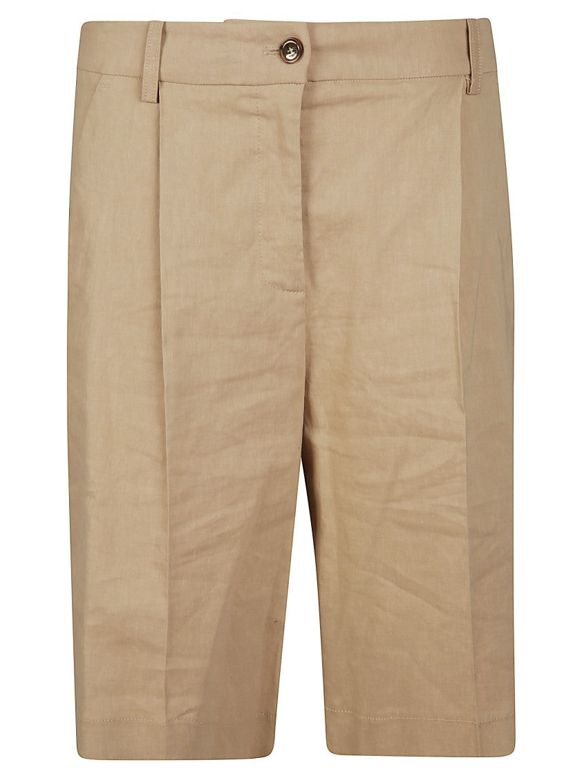 Pinko Bryana Tailored Linen Blend Shorts