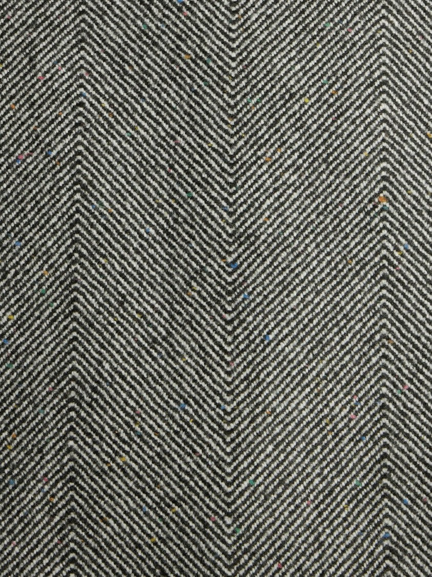 Etro Double-Breasted Grey Herringbone Etro Coat