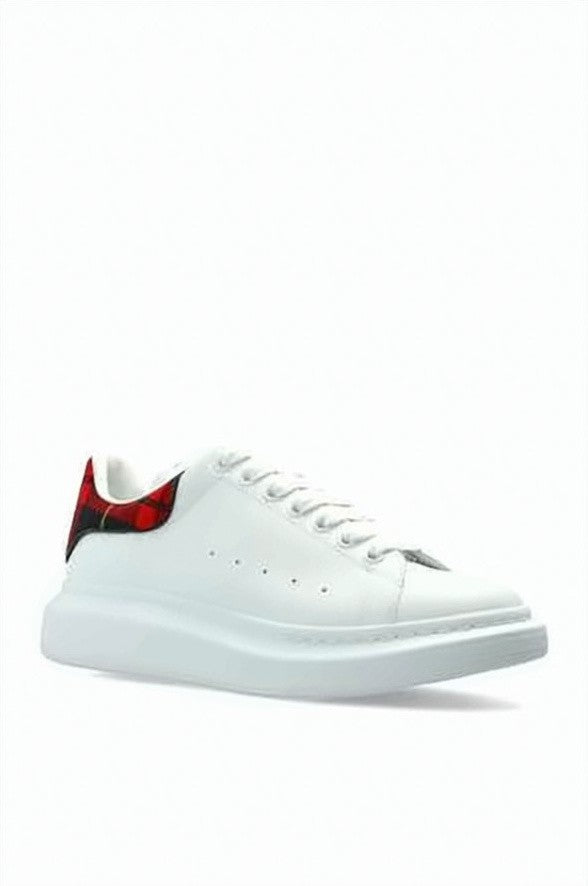 Alexander Mcqueen White Calf Leather Thick Rubber Sole Sneakers
