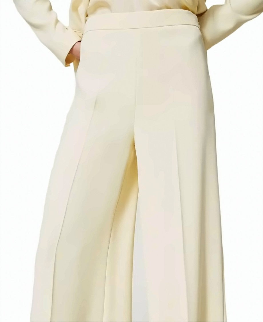 Twin-Set Crêpe Fluid Stretch Side-Zip Palazzo Pants