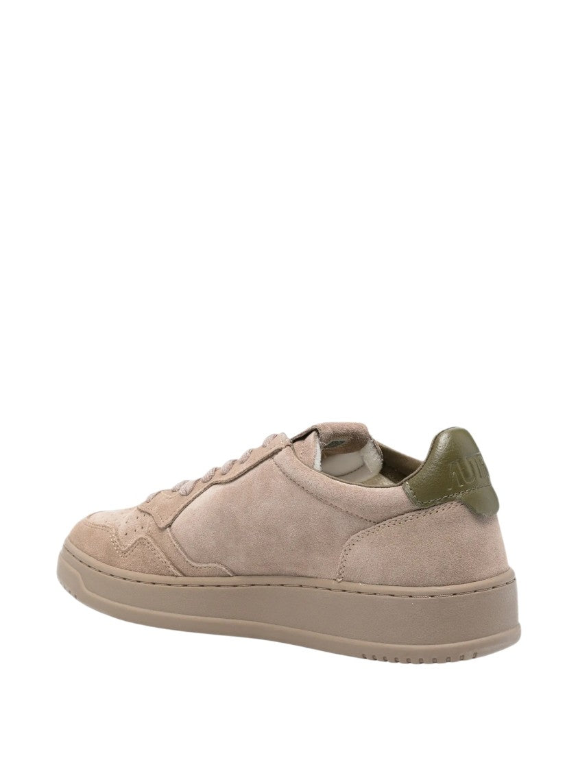 Autry Low-Top Suede Sneakers With Perforated Toe Box