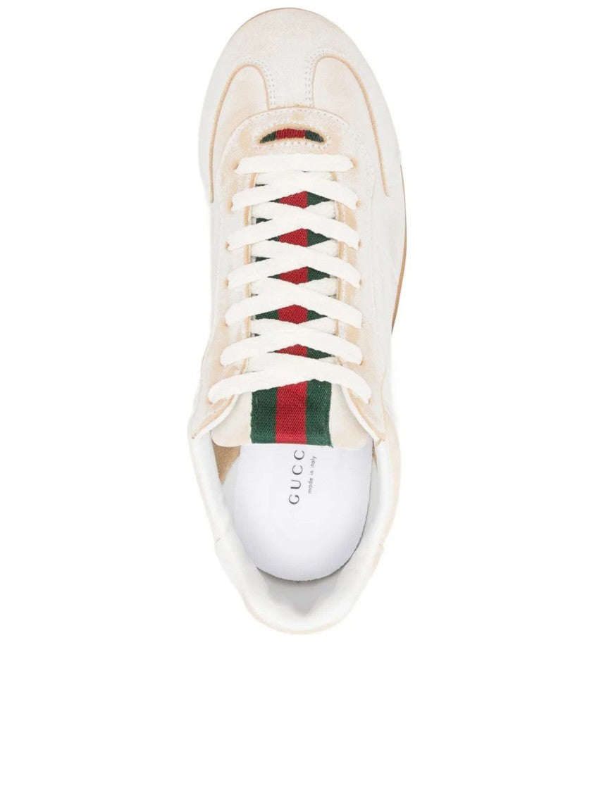 Gucci Off-White Shift Low-Profile Minimalist Sneakers