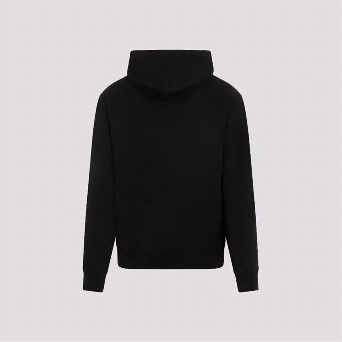 Jacquemus Minimalist Black Hoodie With Subtle Text Patch